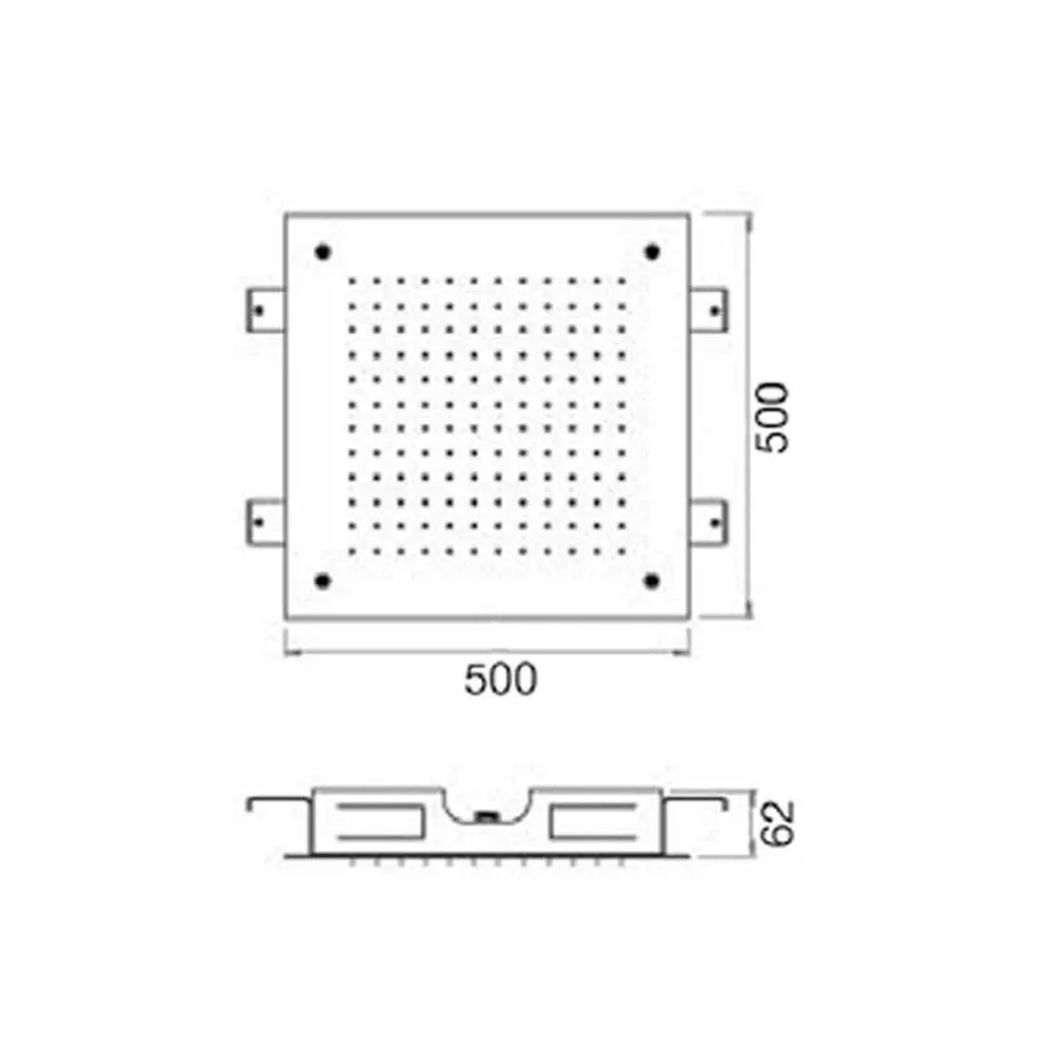 رأس دش سقفي أحادي الفوهة من الفولاذ المقاوم للصدأ، صنع في إيطاليا - كاورو Viadurini