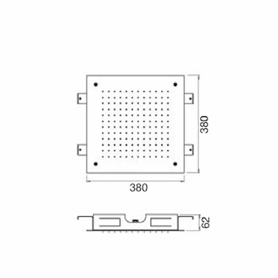 رأس دش سقفي أحادي الفوهة من الفولاذ المقاوم للصدأ، صنع في إيطاليا - كاورو Viadurini