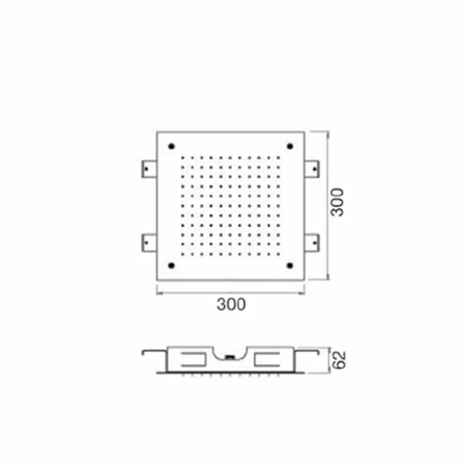 رأس دش سقفي أحادي الفوهة من الفولاذ المقاوم للصدأ، صنع في إيطاليا - كاورو Viadurini