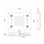 رأس دش فولاذي مزود بتقنية العلاج بالألوان والبلوتوث، صنع في إيطاليا - Elbo Viadurini