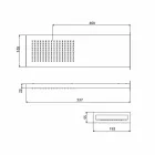 رأس دش فولاذي مزود بفوهة مطر، صنع في إيطاليا - نيروبي Viadurini