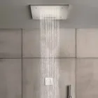 رأس دش من الفولاذ المقاوم للصدأ مع تقنية العلاج بالألوان، صنع في إيطاليا - سولفر Viadurini