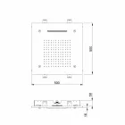 رأس دش من الفولاذ المقاوم للصدأ مع تقنية العلاج بالألوان، صنع في إيطاليا - سولفر Viadurini