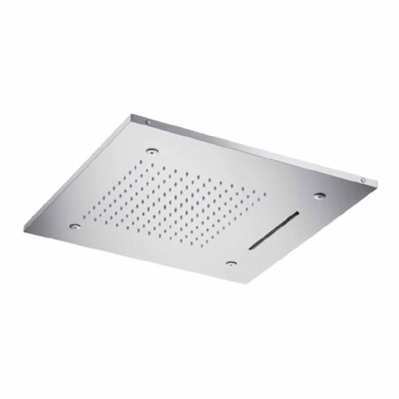 رأس دش من الفولاذ المقاوم للصدأ مع تقنية العلاج بالألوان، صنع في إيطاليا - سولفر Viadurini