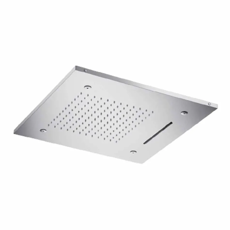 رأس دش من الفولاذ المقاوم للصدأ مع تقنية العلاج بالألوان، صنع في إيطاليا - سولفر Viadurini