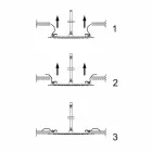رأس دش مربع السقف مصنوع من الفولاذ في إيطاليا - نشا Viadurini