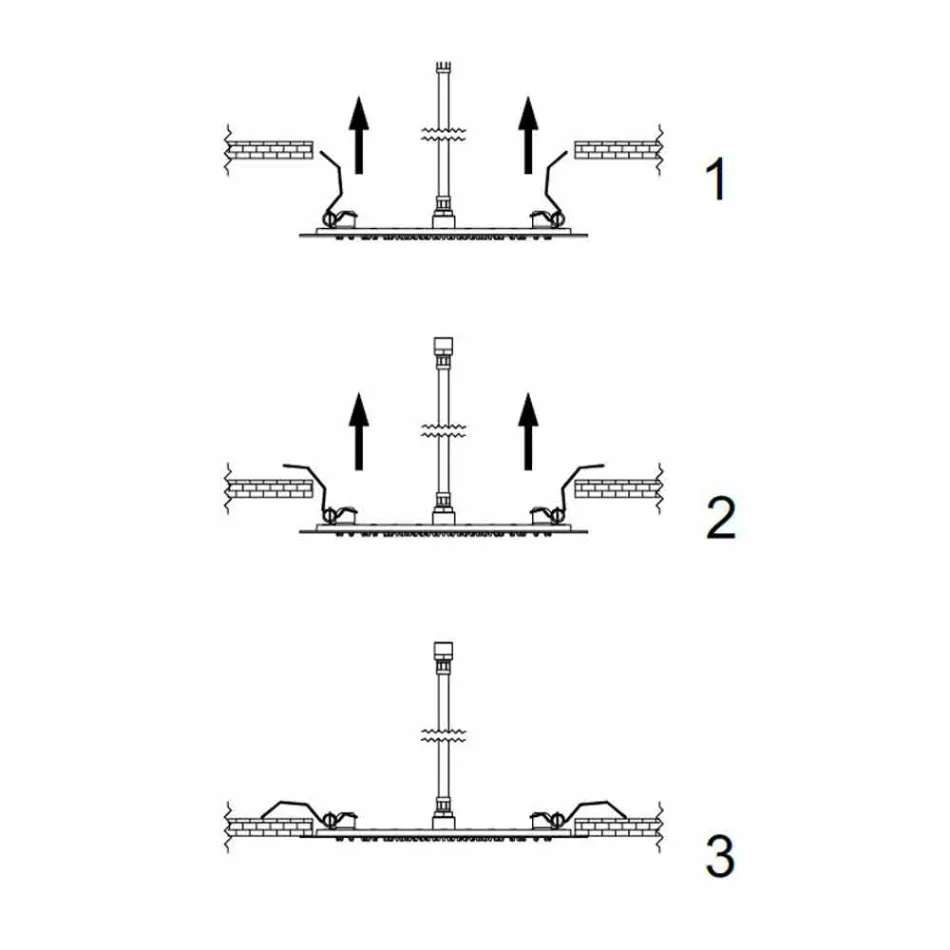 رأس دش مربع السقف مصنوع من الفولاذ في إيطاليا - نشا Viadurini