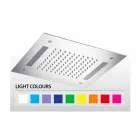 رأس دش مربع من الفولاذ المقاوم للصدأ مع تقنية العلاج بالألوان، صنع في إيطاليا - بيلبو Viadurini