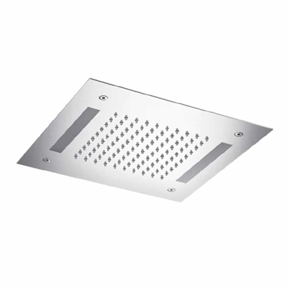 رأس دش مربع من الفولاذ المقاوم للصدأ مع تقنية العلاج بالألوان، صنع في إيطاليا - بيلبو Viadurini