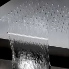 رأس دش مربع من الفولاذ المقاوم للصدأ مع فوهة مزدوجة صنع في إيطاليا - نيلو Viadurini