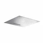 رأس دش مربع من الفولاذ المقاوم للصدأ مع فوهة مزدوجة صنع في إيطاليا - نيلو Viadurini