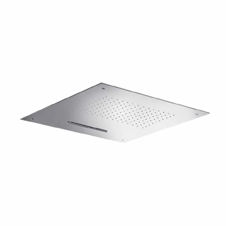 رأس دش مربع من الفولاذ المقاوم للصدأ مع فوهة مزدوجة صنع في إيطاليا - نيلو Viadurini