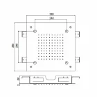رأس دش مربع من الفولاذ المقاوم للصدأ مع بخاخات صنع في إيطاليا - سيلمو Viadurini