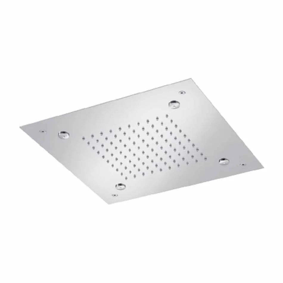 رأس دش مربع من الفولاذ المقاوم للصدأ مع بخاخات صنع في إيطاليا - سيلمو Viadurini