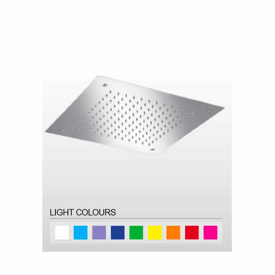 رأس دش مربع أحادي النفث مصنوع من الفولاذ المقاوم للصدأ في إيطاليا - Jet Viadurini