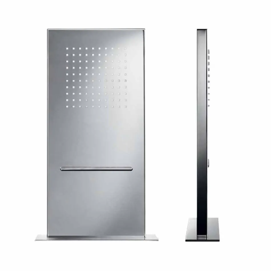 رأس دش مستطيل من الفولاذ المقاوم للصدأ مصنوع في إيطاليا - أنيتو Viadurini