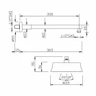 رأس دش دائري من النحاس بتصميم كلاسيكي، صنع في إيطاليا - بيتو Viadurini