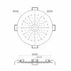 رأس دش دائري للسقف مصنوع من الفولاذ الحديث في إيطاليا - داميان Viadurini