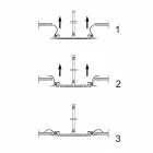 رأس دش دائري للسقف مصنوع من الفولاذ الحديث في إيطاليا - داميان Viadurini