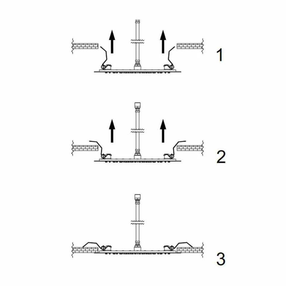 رأس دش دائري للسقف مصنوع من الفولاذ الحديث في إيطاليا - داميان Viadurini