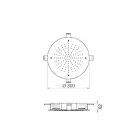 رأس دش دائري أحادي الفوهة مصنوع من الفولاذ المقاوم للصدأ، صنع في إيطاليا - كبريت Viadurini