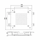 رأس دش فولاذي مزود بفوهة مطر ورذاذ، صنع في إيطاليا - سيلمو Viadurini