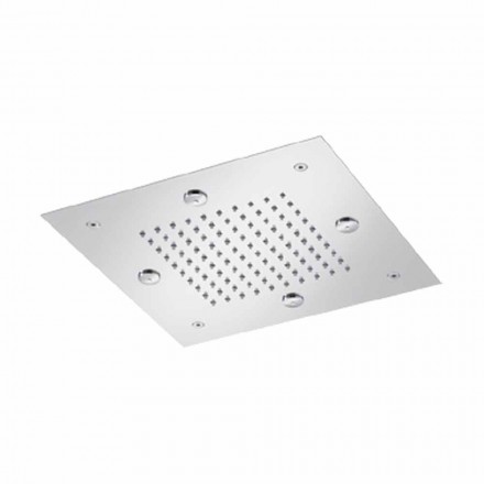 رأس دش فولاذي مزود بفوهة مطر ورذاذ، صنع في إيطاليا - سيلمو Viadurini