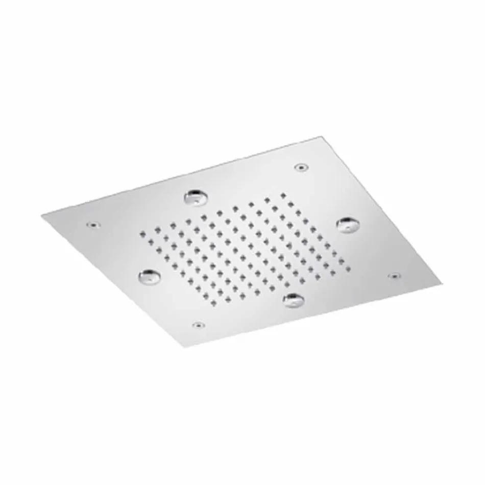 رأس دش فولاذي مزود بفوهة مطر ورذاذ، صنع في إيطاليا - سيلمو Viadurini