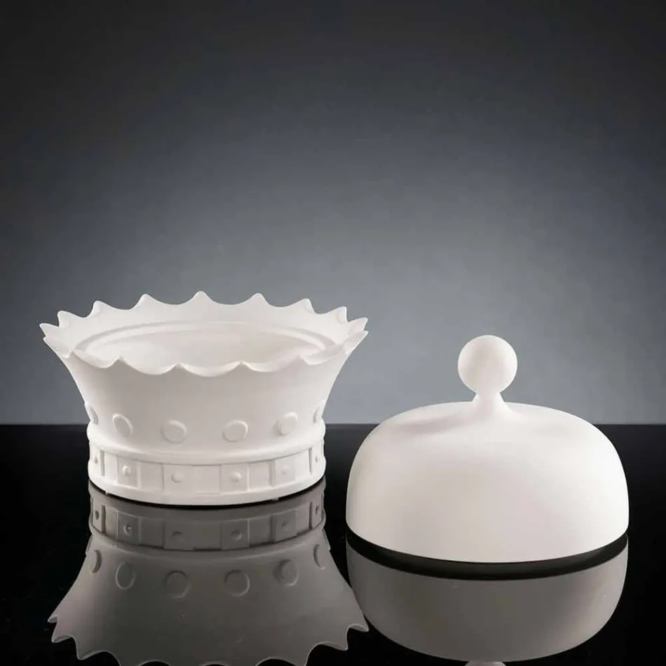 زخرفة سيراميك يدوية على شكل تاج صنع في إيطاليا - كينجو Viadurini