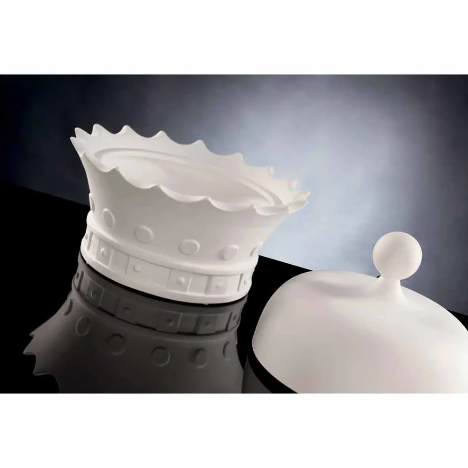 زخرفة سيراميك يدوية على شكل تاج صنع في إيطاليا - كينجو Viadurini