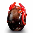 زخرفة زجاجية ملونة على شكل بيضة مع أبو بريص صنع في إيطاليا - هيفو Viadurini