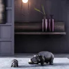 زينة خزفية على شكل فرس النهر، صنع في إيطاليا - سافاج Viadurini