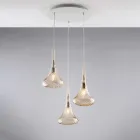 مصباح معلق من الحديد مع زجاج بايركس، صنع في إيطاليا، للديكور الداخلي - كورينتو Viadurini