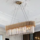 قلادة من الحديد المطلي بالذهب مرصعة بأحجار الراين، صنع في إيطاليا - باريس Viadurini