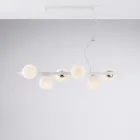 مصباح معلق من الحديد المطلي، صنع في إيطاليا، للديكور الداخلي - برلين Viadurini