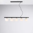 مصباح معلق من الحديد المطلي، صنع في إيطاليا، للديكور الداخلي - برلين Viadurini