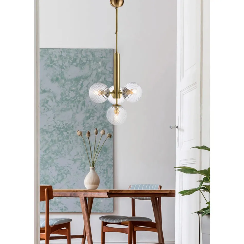 مصباح معلق من الحديد صنع في إيطاليا لتزيين الديكور الداخلي - كومو Viadurini