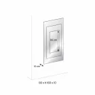 مرآة حائط ثلاثية الطبقات وهيكل أسود بتصميم إيطالي - بلاوديو Viadurini