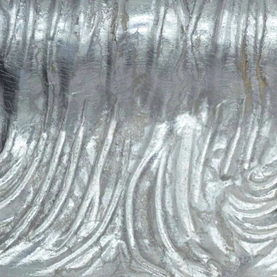 مرآة حائط فضية، خشب ذهبي حديث تم إنتاجه في إيطاليا تيودورو Viadurini