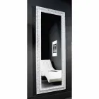 مرآة حائط فضية، خشب ذهبي حديث تم إنتاجه في إيطاليا تيودورو Viadurini