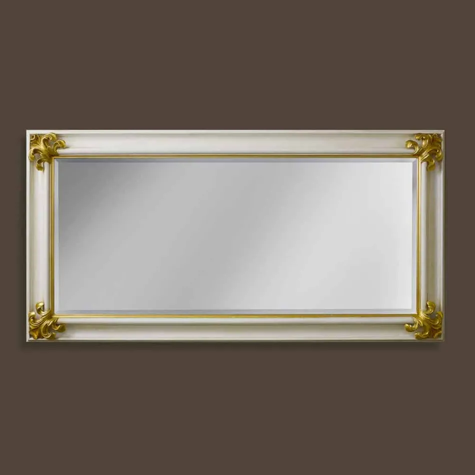 مرآة حائط خشبية حديثة مصنوعة يدويًا في إيطاليا ستيفانو Viadurini