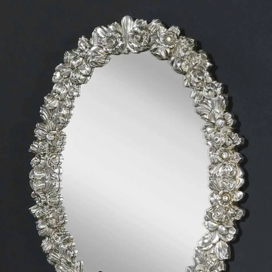 مرآة حائط حديثة مصنوعة يدويًا من خشب التنوب في إيطاليا فيليبو Viadurini