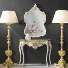 مرآة حائط من خشب التنوب، كونسول، مصنوعة في إيطاليا، سطح من مادة MDF، جيانلوكا Viadurini