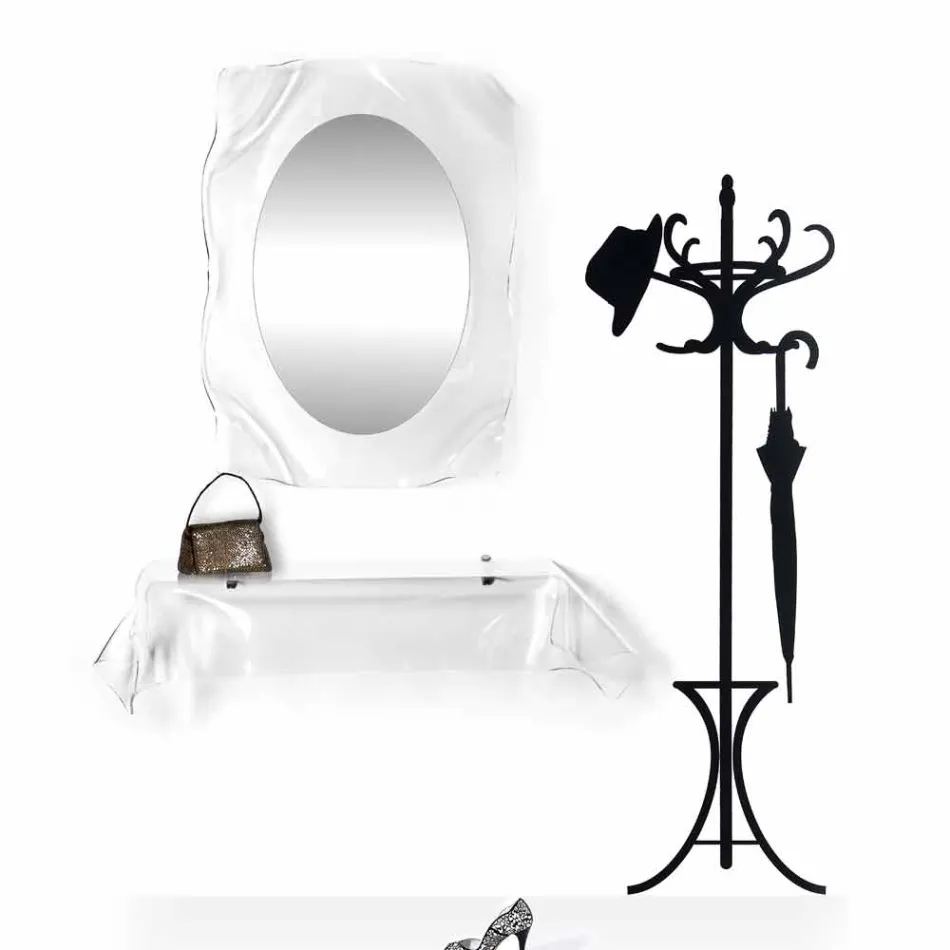 مرآة حائط شفافة بتصميم عصري من ديفا، صنع في إيطاليا Viadurini