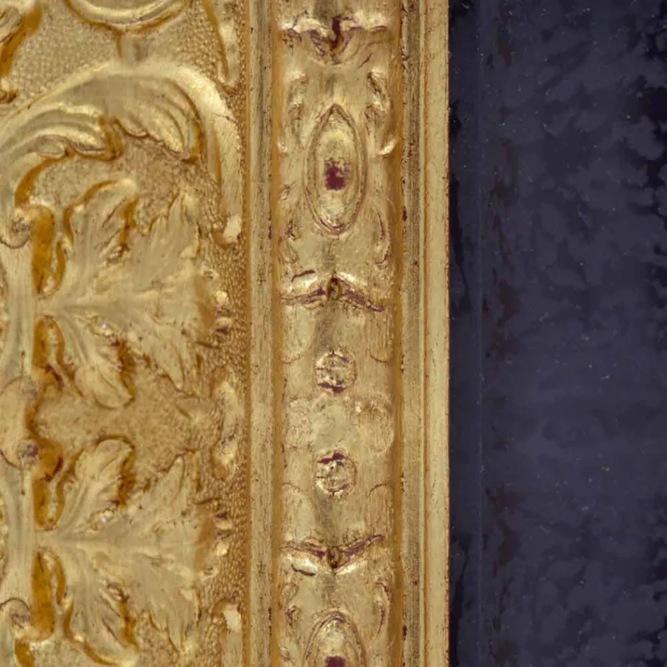 مرآة حائط مستطيلة من الخشب صنع في إيطاليا رافائيل Viadurini