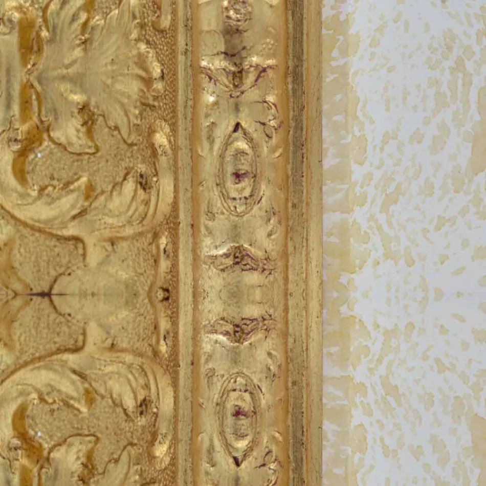 مرآة حائط مستطيلة الشكل مصنوعة من الخشب في إيطاليا رافائيل Viadurini