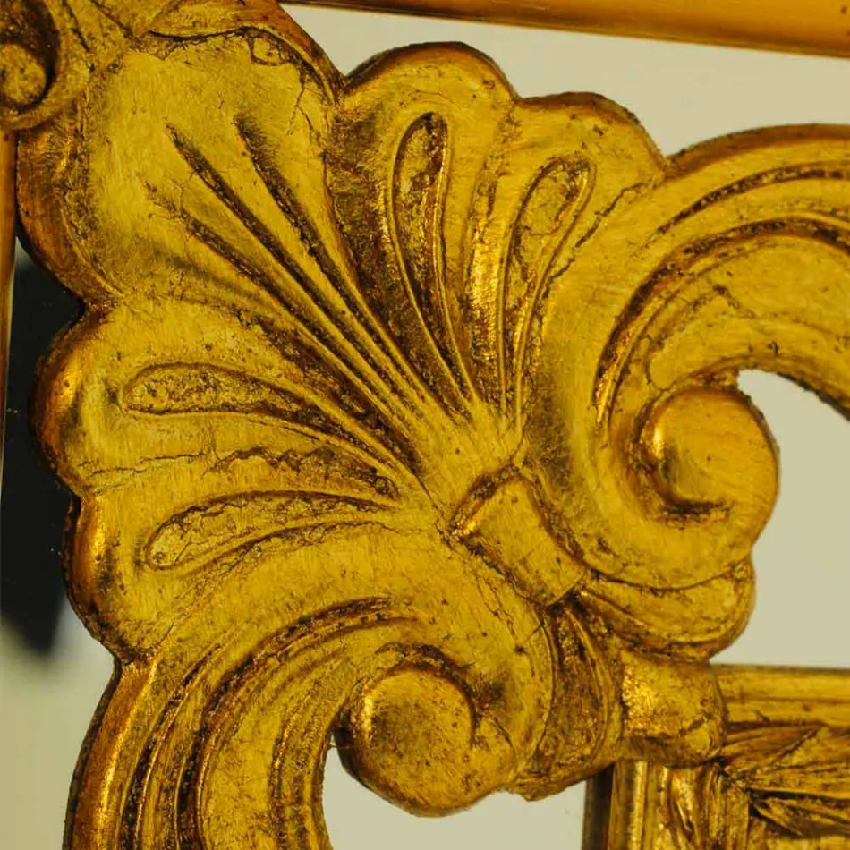 مرآة حائط مستطيلة من الخشب، صنعت في إيطاليا، فالنتينو Viadurini