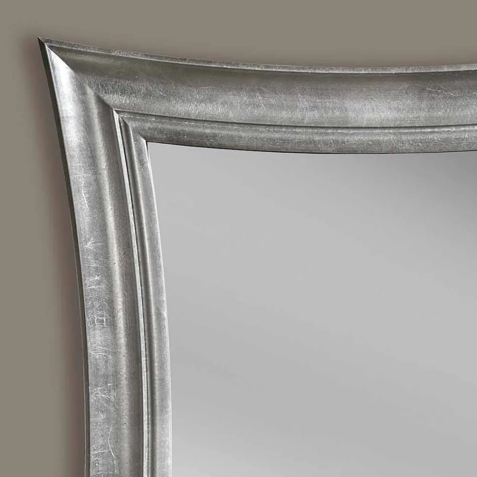 مرآة حائط خشبية مستطيلة الشكل من ساندرو مصنوعة يدويًا في إيطاليا Viadurini