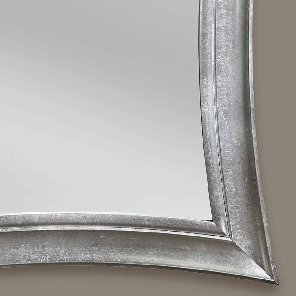 مرآة حائط خشبية مستطيلة الشكل من ساندرو مصنوعة يدويًا في إيطاليا Viadurini