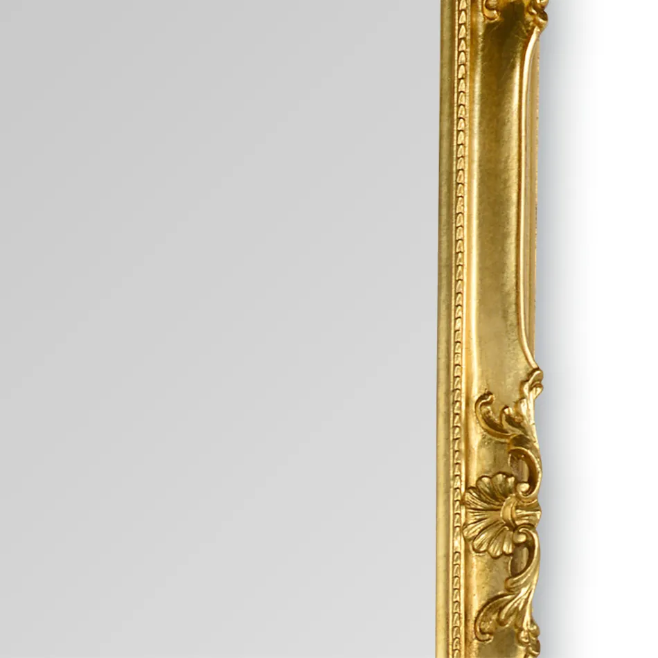 مرآة بإطار خشبي مزخرف يدويًا، صنع في إيطاليا - فينوس Viadurini